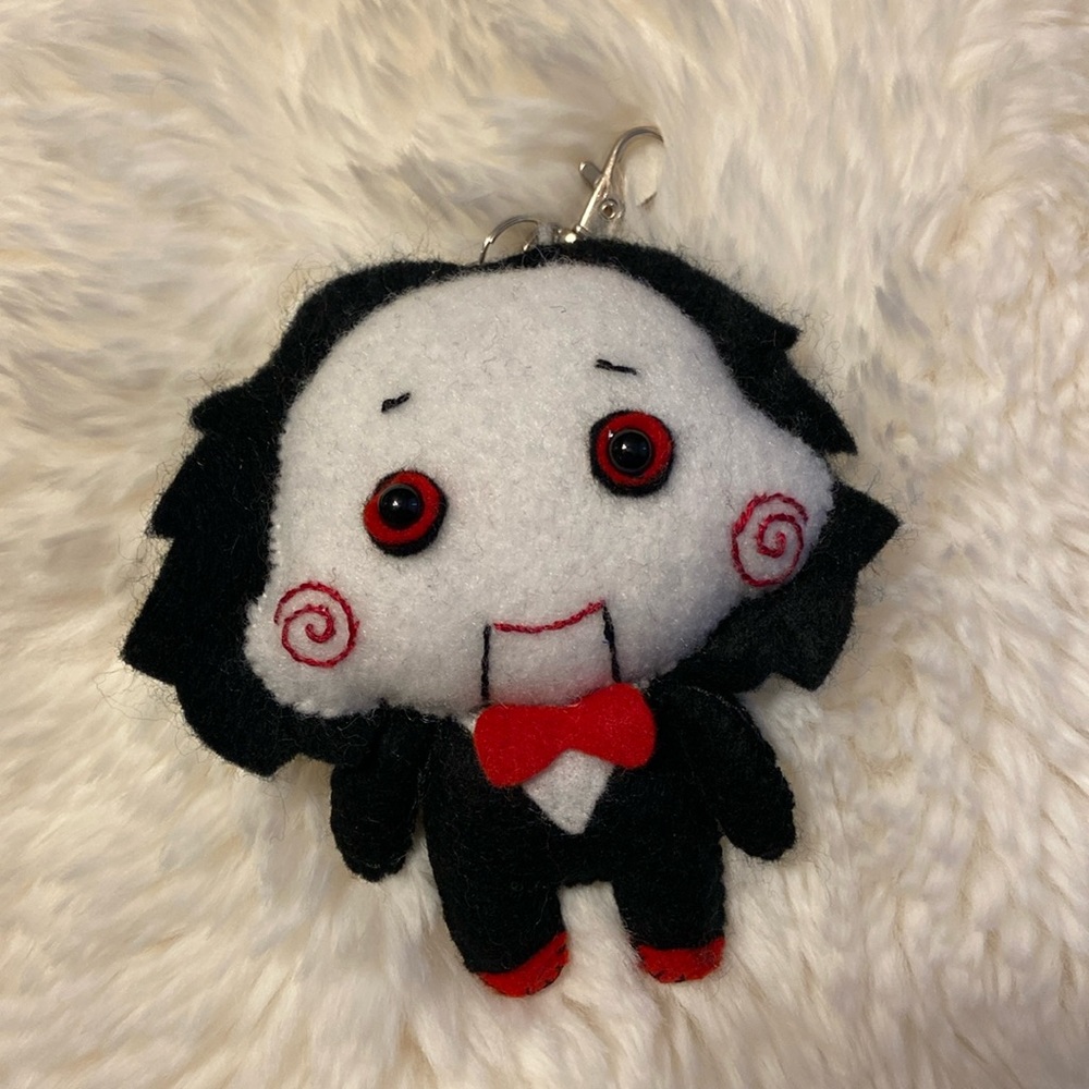 Billy the Puppet SAW handmade felt ornament / key chain